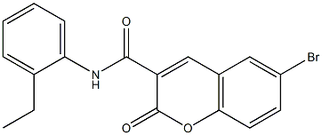 6-bromo-N-(2-ethylphenyl)-2-oxo-2H-chromene-3-carboxamide Struktur