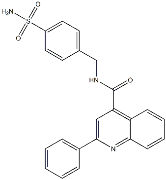 N-[4-(aminosulfonyl)benzyl]-2-phenylquinoline-4-carboxamide Struktur