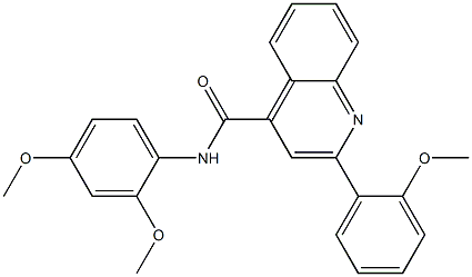 N-(2,4-dimethoxyphenyl)-2-(2-methoxyphenyl)-4-quinolinecarboxamide Struktur