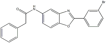 N-[2-(3-bromophenyl)-1,3-benzoxazol-5-yl]-2-phenylacetamide Struktur