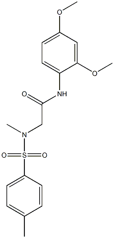 N-(2,4-dimethoxyphenyl)-2-{methyl[(4-methylphenyl)sulfonyl]amino}acetamide Struktur