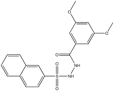 N'-(3,5-dimethoxybenzoyl)-2-naphthalenesulfonohydrazide Struktur