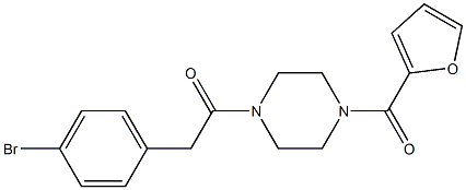 1-[(4-bromophenyl)acetyl]-4-(2-furoyl)piperazine Struktur