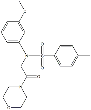 N-(3-methoxyphenyl)-4-methyl-N-[2-(4-morpholinyl)-2-oxoethyl]benzenesulfonamide Struktur