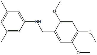 3,5-dimethyl-N-(2,4,5-trimethoxybenzyl)aniline Struktur