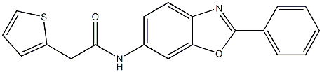 N-(2-phenyl-1,3-benzoxazol-6-yl)-2-(2-thienyl)acetamide Struktur