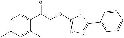 1-(2,4-dimethylphenyl)-2-[(5-phenyl-4H-1,2,4-triazol-3-yl)sulfanyl]ethanone Struktur