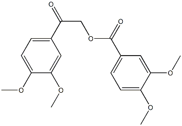 2-(3,4-dimethoxyphenyl)-2-oxoethyl 3,4-dimethoxybenzoate Struktur