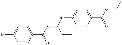 ethyl 4-{[3-(4-bromophenyl)-1-ethyl-3-oxo-1-propenyl]amino}benzoate Struktur