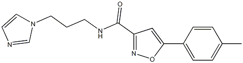 N-[3-(1H-imidazol-1-yl)propyl]-5-(4-methylphenyl)-3-isoxazolecarboxamide Struktur