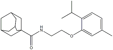 N-[2-(2-isopropyl-5-methylphenoxy)ethyl]-1-adamantanecarboxamide Struktur