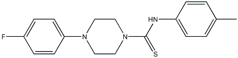 4-(4-fluorophenyl)-N-(4-methylphenyl)-1-piperazinecarbothioamide Struktur