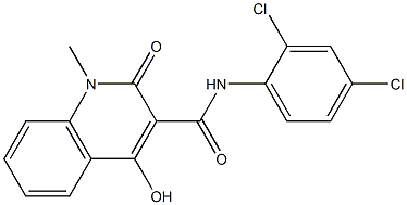 N-(2,4-dichlorophenyl)-4-hydroxy-1-methyl-2-oxo-1,2-dihydroquinoline-3-carboxamide Struktur