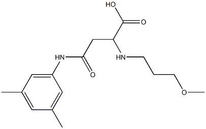 4-(3,5-dimethylanilino)-2-[(3-methoxypropyl)amino]-4-oxobutanoic acid Struktur