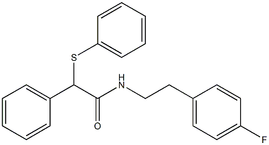 N-[2-(4-fluorophenyl)ethyl]-2-phenyl-2-(phenylsulfanyl)acetamide Struktur