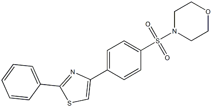 4-{[4-(2-phenyl-1,3-thiazol-4-yl)phenyl]sulfonyl}morpholine Struktur