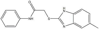 2-[(5-methyl-1H-benzimidazol-2-yl)sulfanyl]-N-phenylacetamide Struktur