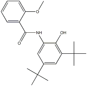 N-(3,5-ditert-butyl-2-hydroxyphenyl)-2-methoxybenzamide Struktur