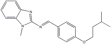 N-[4-(isopentyloxy)benzylidene]-N-(1-methyl-1H-benzimidazol-2-yl)amine Struktur