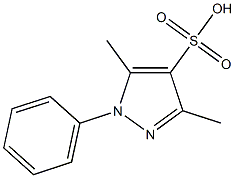 3,5-dimethyl-1-phenyl-1H-pyrazole-4-sulfonic acid Struktur