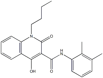 1-butyl-N-(2,3-dimethylphenyl)-4-hydroxy-2-oxo-1,2-dihydro-3-quinolinecarboxamide Struktur