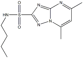 N-butyl-5,7-dimethyl[1,2,4]triazolo[1,5-a]pyrimidine-2-sulfonamide Struktur