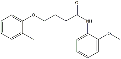 N-(2-methoxyphenyl)-4-(2-methylphenoxy)butanamide Struktur