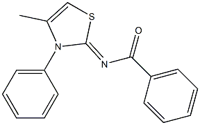 N-(4-methyl-3-phenyl-1,3-thiazol-2(3H)-ylidene)benzamide Struktur