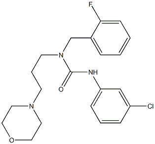 N'-(3-chlorophenyl)-N-(2-fluorobenzyl)-N-[3-(4-morpholinyl)propyl]urea Struktur