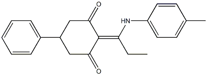 5-phenyl-2-[1-(4-toluidino)propylidene]cyclohexane-1,3-dione Struktur