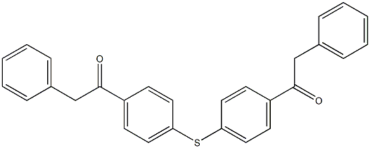 2-phenyl-1-(4-{[4-(phenylacetyl)phenyl]sulfanyl}phenyl)ethanone Struktur