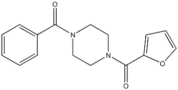 1-(furan-2-ylcarbonyl)-4-(phenylcarbonyl)piperazine Struktur