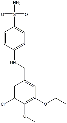 4-[(3-chloro-5-ethoxy-4-methoxybenzyl)amino]benzenesulfonamide Struktur