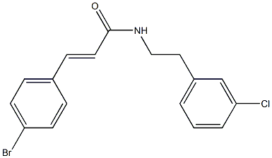 3-(4-bromophenyl)-N-[2-(3-chlorophenyl)ethyl]acrylamide Struktur