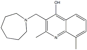 3-(1-azepanylmethyl)-2,8-dimethyl-4-quinolinol Struktur