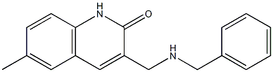 3-[(benzylamino)methyl]-6-methyl-2(1H)-quinolinone Struktur