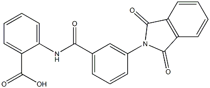 2-{[3-(1,3-dioxo-1,3-dihydro-2H-isoindol-2-yl)benzoyl]amino}benzoic acid Struktur