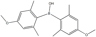 bis(4-methoxy-2,6-dimethylphenyl)borinic acid Struktur