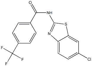 N-(6-chloro-1,3-benzothiazol-2-yl)-4-(trifluoromethyl)benzamide Struktur