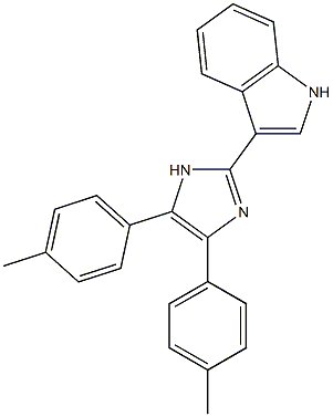 3-[4,5-bis(4-methylphenyl)-1H-imidazol-2-yl]-1H-indole Struktur