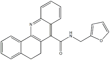 N-(furan-2-ylmethyl)-5,6-dihydrobenzo[c]acridine-7-carboxamide Struktur