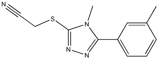 {[4-methyl-5-(3-methylphenyl)-4H-1,2,4-triazol-3-yl]sulfanyl}acetonitrile Struktur