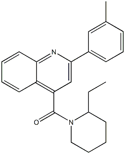 4-[(2-ethyl-1-piperidinyl)carbonyl]-2-(3-methylphenyl)quinoline Struktur