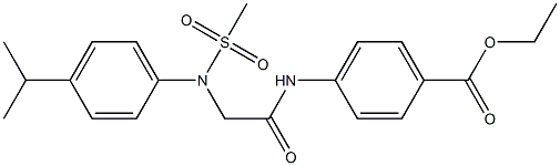 ethyl 4-({[4-isopropyl(methylsulfonyl)anilino]acetyl}amino)benzoate Struktur