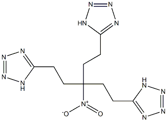 5-{3-nitro-5-(1H-tetraazol-5-yl)-3-[2-(1H-tetraazol-5-yl)ethyl]pentyl}-1H-tetraazole Struktur