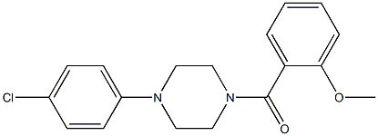 2-{[4-(4-chlorophenyl)-1-piperazinyl]carbonyl}phenyl methyl ether Struktur