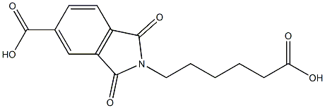 2-(5-carboxypentyl)-1,3-dioxoisoindoline-5-carboxylic acid Struktur