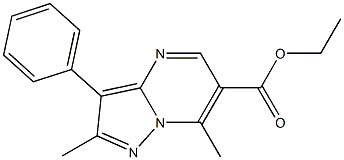 ethyl 2,7-dimethyl-3-phenylpyrazolo[1,5-a]pyrimidine-6-carboxylate Struktur