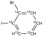 2-Bromoiodobenzene-13C6 Struktur