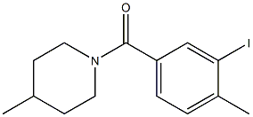 (3-iodo-4-methylphenyl)(4-methyl-1-piperidinyl)methanone Struktur